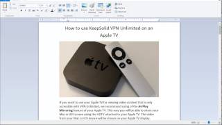 How to use KeepSolid VPN Unlimited on Apple TV [upl. by Acila558]