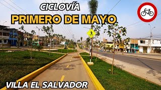 Nueva ciclovía financiada por Alemania en Villa El Salvador  Avenida 1 de Mayo  Lima Perú [upl. by Sneve]