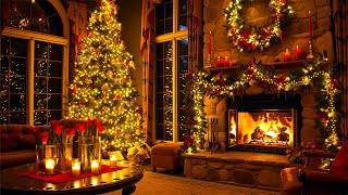 Beautiful Christmas Ambience with Relaxing Fireplace 🔥Christmas Fireplace Background [upl. by Chan652]