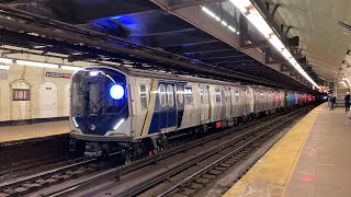 MTA NYC Subway Kawasaki R211 A Train Crawls Through 181st Street Upper Manhattan 31023 [upl. by Ocana]