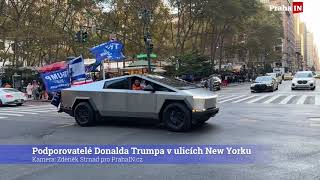 Podporovatelé Donalda Trumpa v ulicích New Yorku [upl. by Ihtraa485]