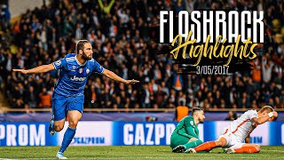 Flashback Highlights  Monaco  Juventus  Unstoppable Higuain in the 1st leg of 2017 UCL semis [upl. by Atirres497]