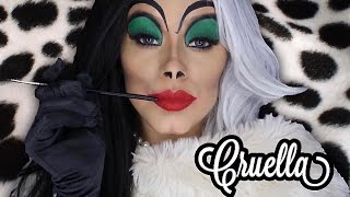 CRUELLA DE VIL VIILANA DE DISNEY  HALLOWEEN MAKEUP [upl. by Zobias822]