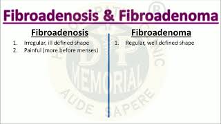 Difference between Fibroadenosis and Fibroadenoma [upl. by Cristi]