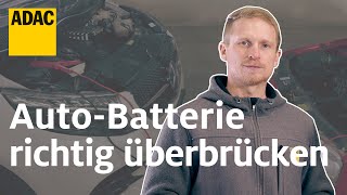 Starthilfe geben Die AutoBatterie richtig überbrücken  Einfach Selber Machen  ADAC [upl. by Akoyn950]