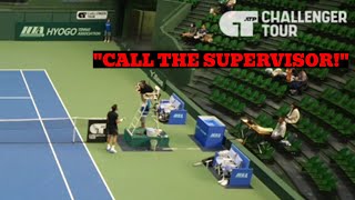 Most HILARIOUS Tennis Argument of the Year  Nikoloz Basilashvili [upl. by Assilaj]