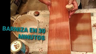 APRENDE A BARNIZAR MADERA EN 30 MINUTOS  garantizado Y muy fácil [upl. by Azilem]