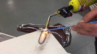 How to fix a Brooks Saddle with a Bernzomatic NS3 Brazing rod [upl. by Tenney]