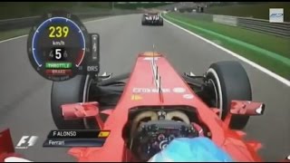 F1 2013 Fernando Alonso SPA Start Onboard [upl. by Maryrose633]