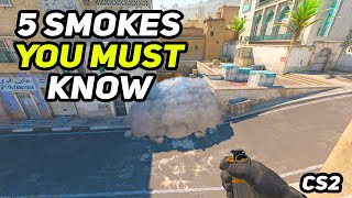 5 Must Know Smokes On Dust 2 CS2 [upl. by Akihsat]