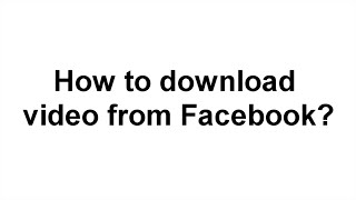 How to download Facebook video [upl. by Doownel]