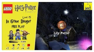 Lego Harry Potter Years 57 Lvl 15  In Grave Danger FREE PLAY All Collectibles  HTG [upl. by Nnylasor]