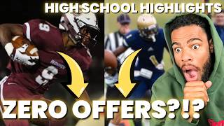 ZERO College Offers Reacting to My High School Football Highlights [upl. by Jolynn]