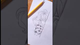 drawing cute anime girl pencil drawing tutorial shorts drawingshorts cutedrawingidea [upl. by Eleanore]