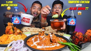 1 Ltr Goilas Butter Chicken Tandoori Chicken amp Chicken Biryani with Gulab Jamun amp Breads  Mukbang [upl. by Ainelec]