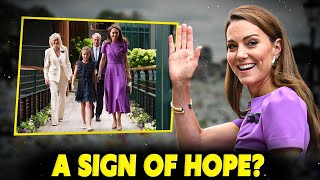 A Royal Surprise Kate Middletons Wimbledon Appearance [upl. by Assilav388]