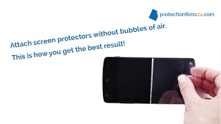 Attach screen protectors without bubbles of air  protectionfilms24 [upl. by Brote]