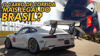 220 KMH NA RETA DO VELOCITTA Gerson testa pela primeira vez o seu carro da Porsche Cup [upl. by Lucais]