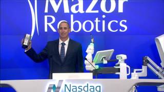 Mazor Robotics Rings the Closing Bell at Nasdaq [upl. by Yasnyl]