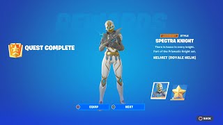 How To COMPLETE SPECTRA KNIGHT QUESTS CHALLENGES In Fortnite Free Rewards Challenges amp Quests [upl. by Kletter115]