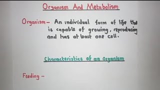 Biology Organism and Metabolism anabolic and catabolic reactions [upl. by Jordon]