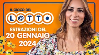 Estrazione in diretta del Gioco del Lotto e del Simbolotto di Sabato 20 Gennaio 2024 [upl. by Brinna]