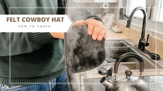 How to Shape a Felt Cowboy Hat [upl. by Valeta]