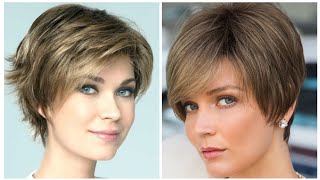 pixie haircuts for older women 2024  curly pixie cut low maintenance haircuts for women over 4050 [upl. by Noved7]