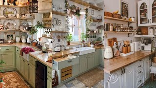 Elegant Cottage kitchen decoration Vintage Rustic Cottage kitchen decoration Shabby Chic Farmhouse [upl. by Lananna]