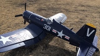 1700mm FMS F4U4 Corsair Version 2 in Navy Blue Color Scheme [upl. by Relyt]