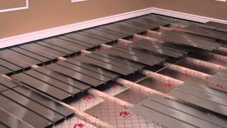 ProWarm Water Underfloor Heating Installation  Aluminium Spreader Plate Method [upl. by Arutak57]