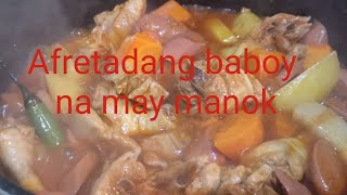 Gawin modin ito sa Afritada Manok na may karne ng Baboy [upl. by Acirrej]