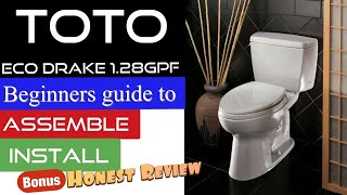 How to Install the ECO DRAKE® TWOPIECE TOILET 128 GPF ELONGATED BOWL made by TOTO [upl. by Allertse]