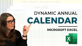 How to Create a Dynamic Annual Calendar in Microsoft Excel [upl. by Seira439]