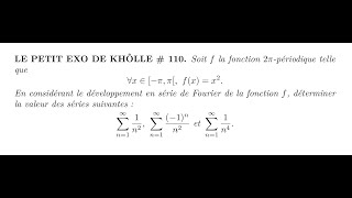 LE PETIT EXO DE KHÔLLE 110 [upl. by Oznohpla]