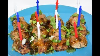 Apple Jalapeno Meatballs  Air Fryer Turkey Meatballs  T Fal Actifry [upl. by Yorled]