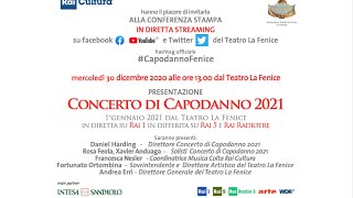 Concerto di Capodanno 2021 conferenza stampa di presentazione [upl. by Joelle]