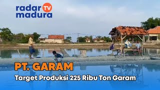 PT Garam Target Produksi 225 Ribu Ton Garam  Radar Madura TV [upl. by Eikcid]