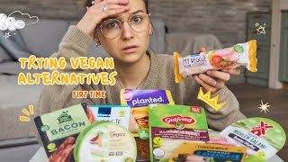 Trying vegan MEAT alternatives for the first time [upl. by Ecyac447]