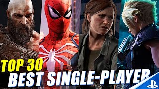 TOP 30 BEST PS4 SINGLE PLAYER GAMES OF ALL TIME [upl. by Leffert]