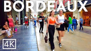 Bordeaux Walking Tour Bordeaux France 4k [upl. by Yoj]