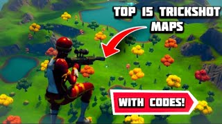 Top 15 BEST Fortnite Trickshot Maps With CODES [upl. by Idnil]