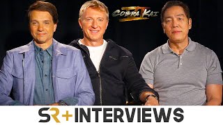 Cobra Kai Season 6 Part 1s Macchio Zabka amp Okumoto On VillainToHero Paths And Mr Miyagi Mystery [upl. by Ttennaj]