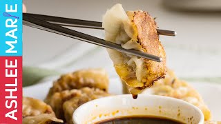 How to make Japanese Pork and Cabbage Gyozas  Pan fried dumplings [upl. by Saiasi]