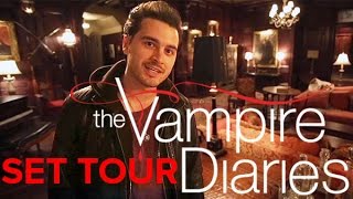 The Vampire Diaries Take a tour of the set Damons bedroom included [upl. by Notfa]