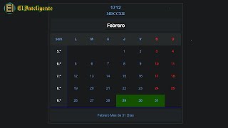 Febrero el Mes que tuvo los Días 29 y 30 😮 • El Inteligente [upl. by Luis]