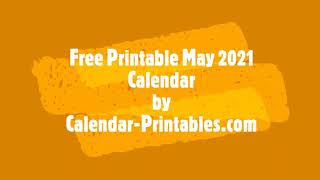 Free Printable May 2021 Calendar By CalendarPrintablescom  Printable Monthly Calendar 2021 [upl. by Doner]