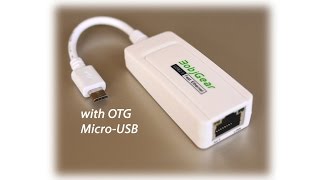 BobjGear OTG Ethernet Adapter Model 3 with Android Tablet [upl. by Nnyluqcaj474]