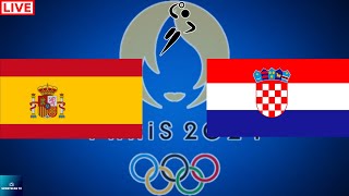 2024 PARIS OLYMPICS SPAIN vs CROATIA MENS HANDBALL LIVE GAME CAST amp CHAT [upl. by Osrick]