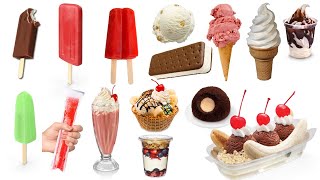 🍦 Ice Cream Types In English  Different Types of Icecream Shapes  English Vocabulary 🍦🍧🍨🧋 [upl. by Melonie325]